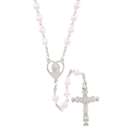 Pink Heart Rosary