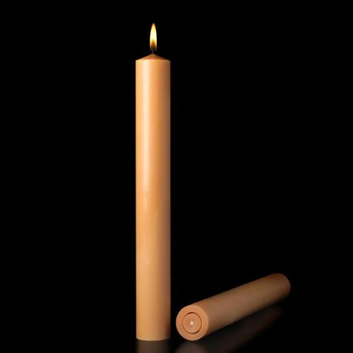 51% Beeswax Altar Candles, Unbleached