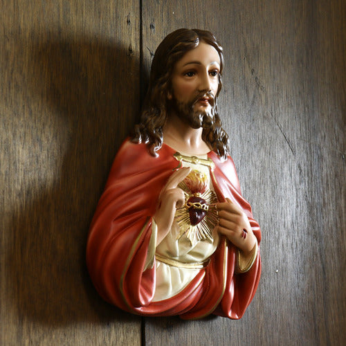 Plaque Buste du Sacré-Cœur de Jésus