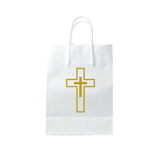 Sac cadeau de taille moyenne avec motif croix