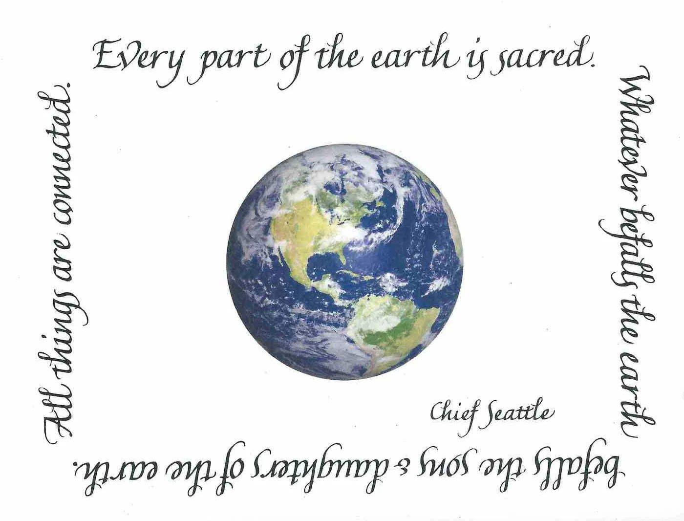Every Part of the Earth is Sacred Greeting Card