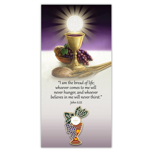 First Communion Pin on Card