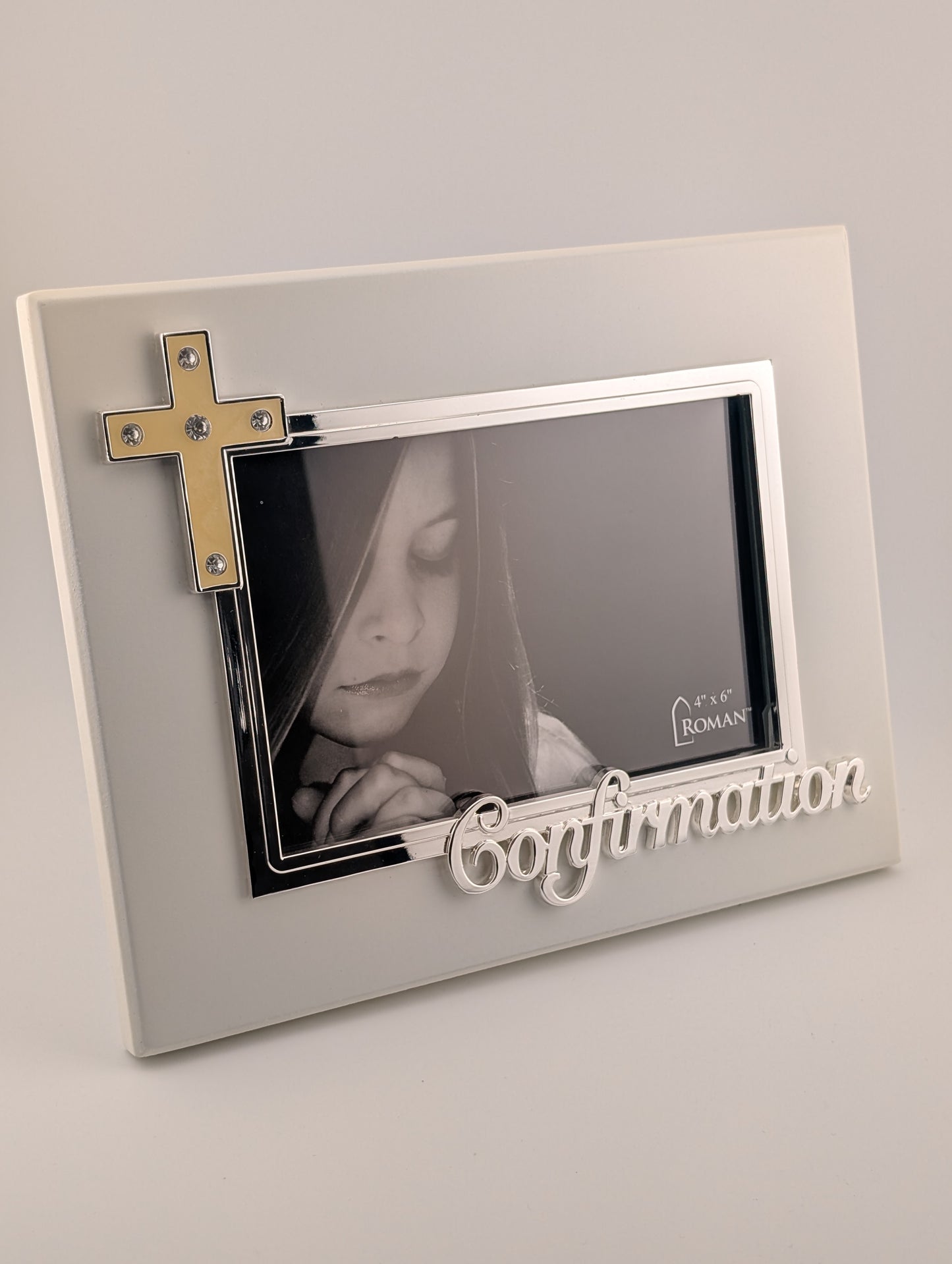 White Confirmation Frame 7x9"