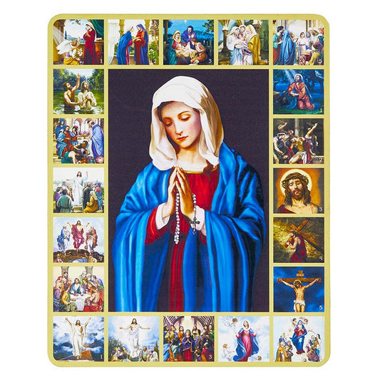 Wooden Mysteries of the Rosary Wall Art 9x12"