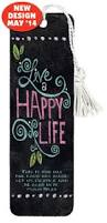 Live a Happy Life Tassel Bookmark