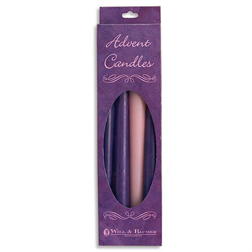 Advent Candles Tapers Set