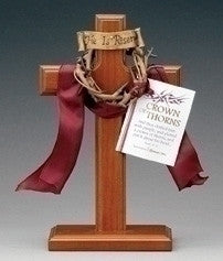 Cross 7.5" Crown Of Thorns Desk Standing Cross