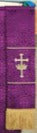 Paramentos de jacquard Cruz de Malta (Púrpura)