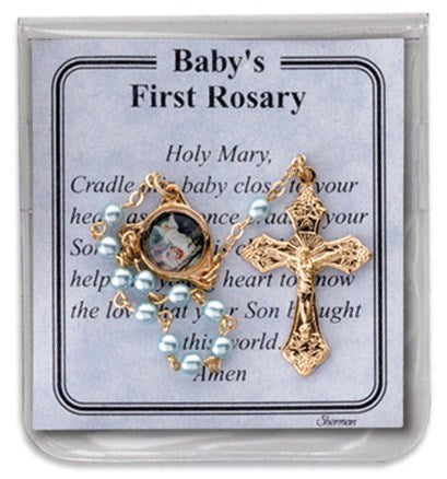 Guardian Angel One Decade Blue Baby Rosary