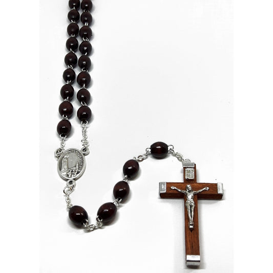 Burgundy Wood Rosary