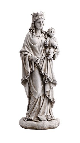 Mary Queen of Heaven with Child Garden Statue 18.5"