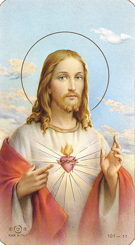 Sacred Heart Of Jesus Holy Card