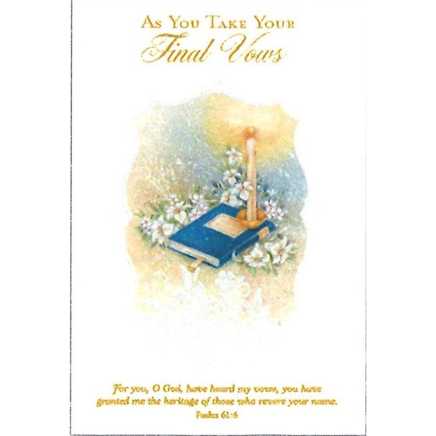 Card - As you Take Final Vows Card