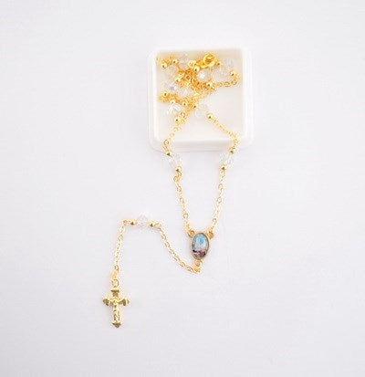 Clear Rosary Necklace