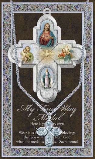 Médaille croix en étain à quatre voies