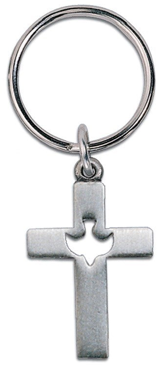 Pewter Cross Key Ring