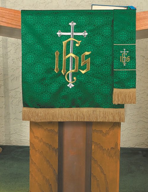 Maltese Cross Jacquard Paraments (Green).
