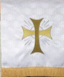 Maltese Cross Jacquard Paraments (White)