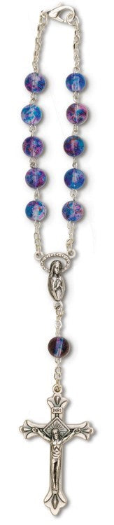 Multi Colour Glass Auto Rosary