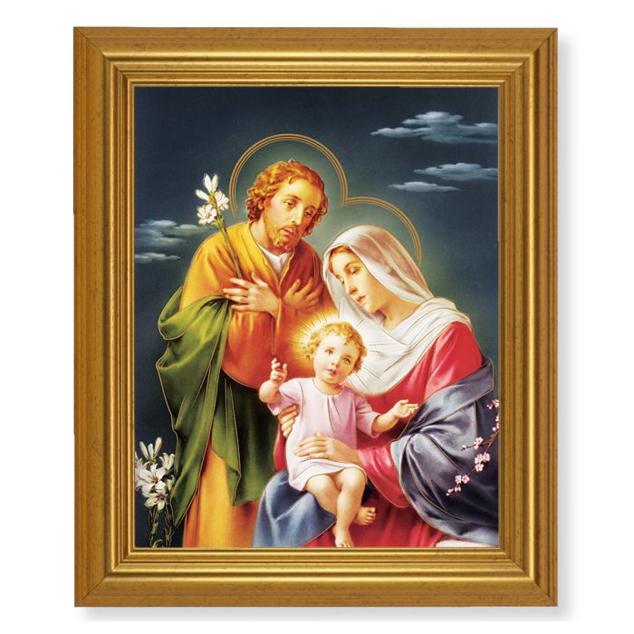 Holy Family Textured Framed Picture 10x12"