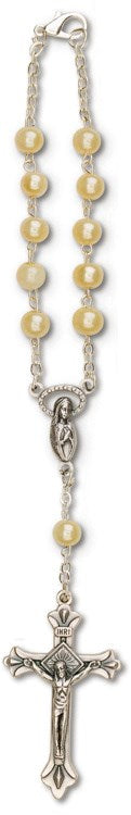 Glass Pearl Auto Rosary