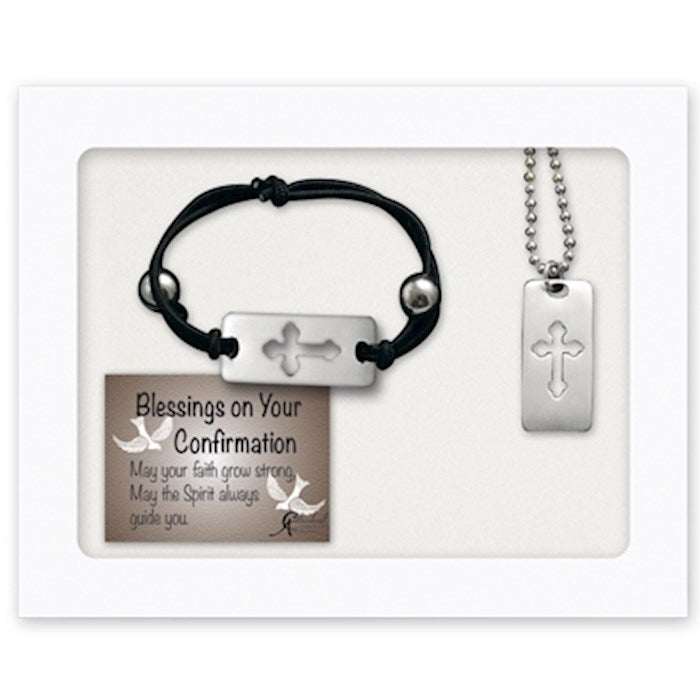 Confirmation Cross Bracelet & Pendant Set
