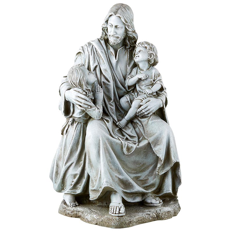 Jesus With Children Garden Statue