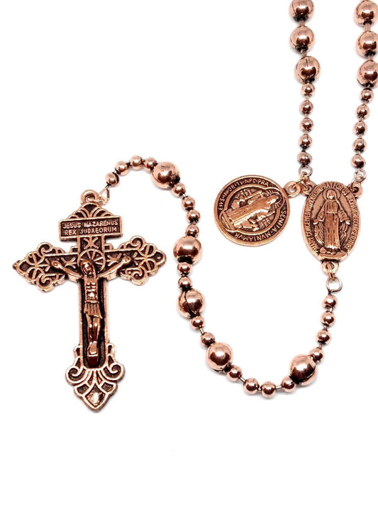 5mm Copper St. Benedict Rosary