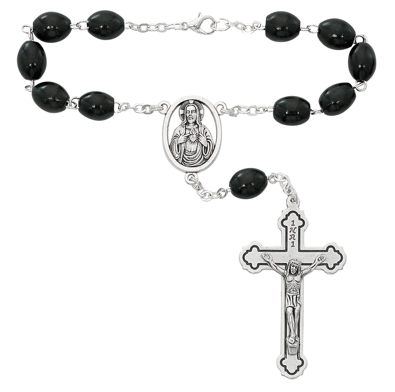 Black Auto Rosary/Carded