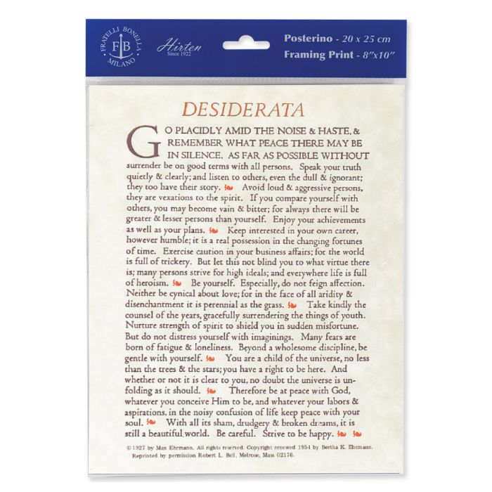 Desiderata Print 8x10"
