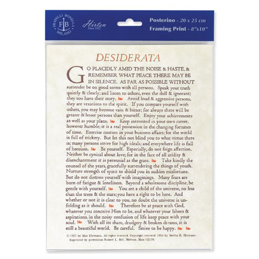 Desiderata Print 8x10"