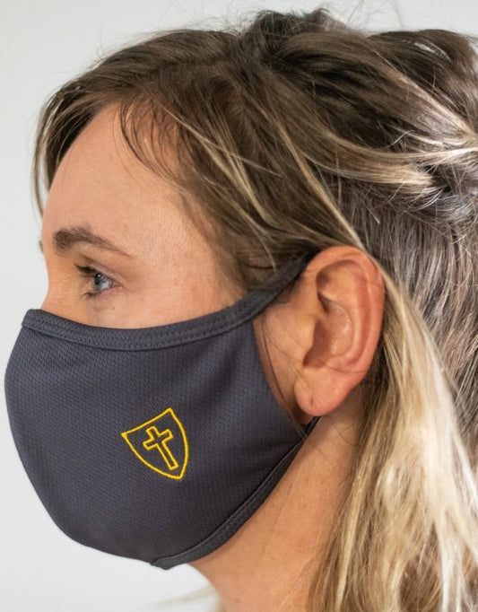 Adult Face Mask with Embroidered Cross