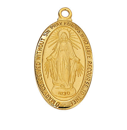 Gold Over Sterling Miraculous Medal