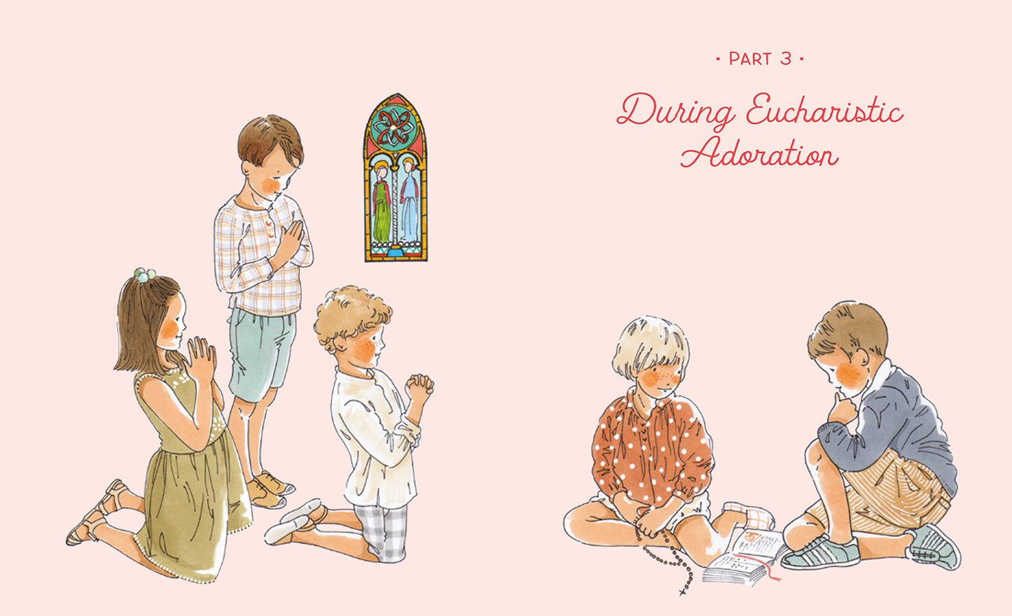 Jesus, I Adore You: Children Praying Before the Blessed Sacrament