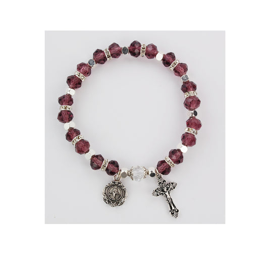 Rosary Bracelet Amethyst