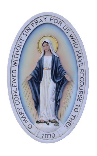 Miraculous Medal Wall Plaque 5x8"