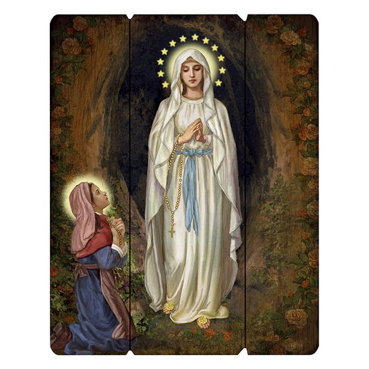 Our Lady of Lourdes Pallet Sign