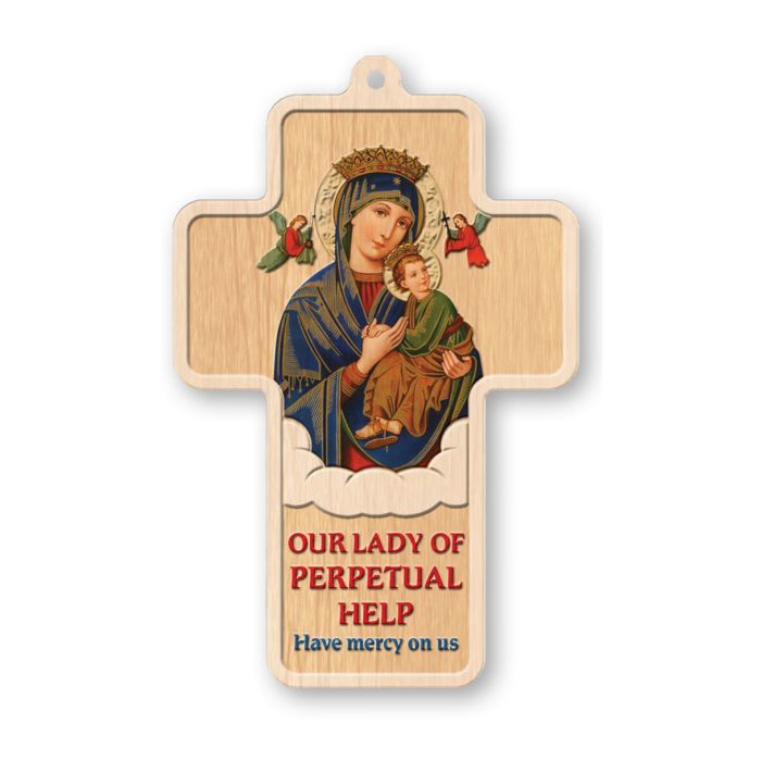 Our Lady of Perpetual Help Laser Cross