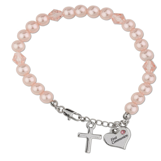Pink Communion Bracelet