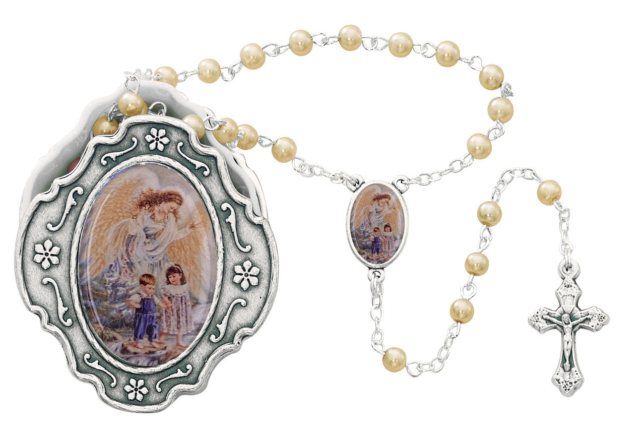 Guardian Angel Rosary in Box