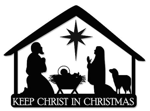 Keep Christ in Christmas Nativity Scene Auto Magnet