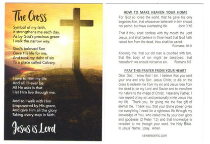 God Loves You: Pocket Cross With Prayer Card (Pack of 50) 1-3/4"