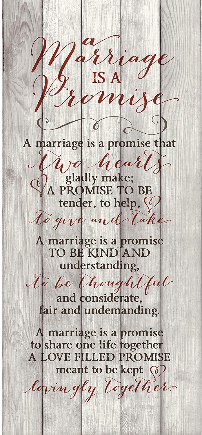 Marriage is a Promise Plaque