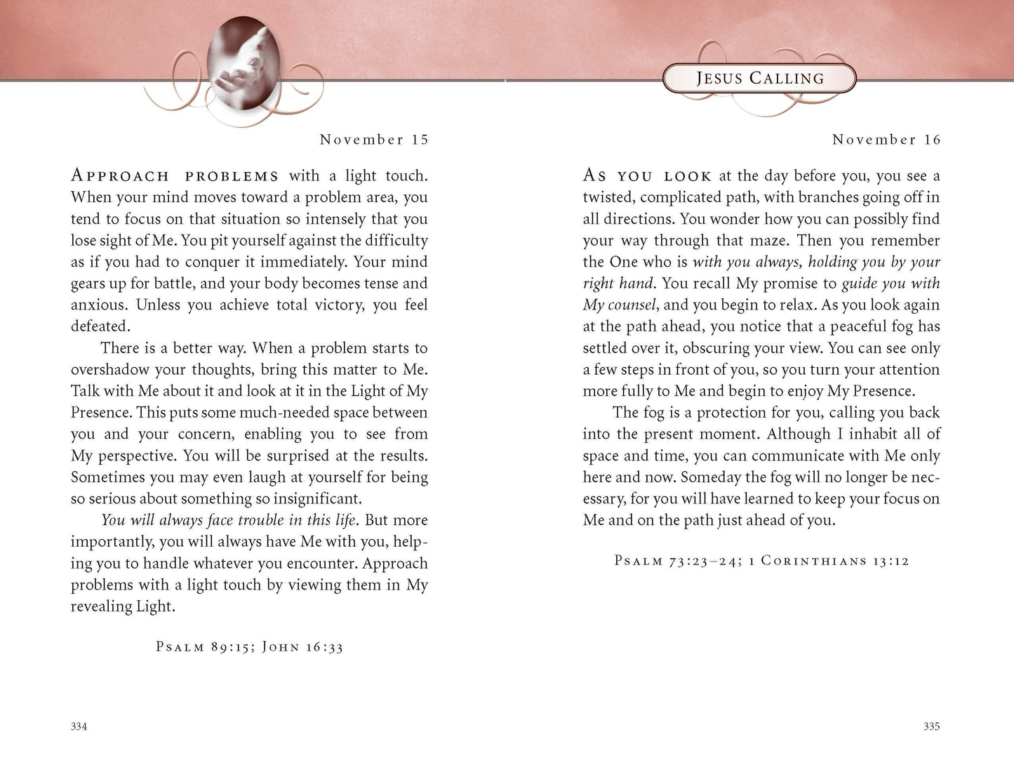 Jesus Calling Pink Leather