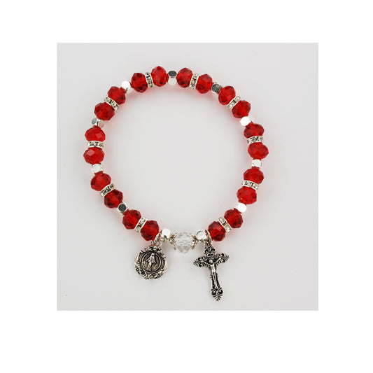 Ruby Rosary Bracelet