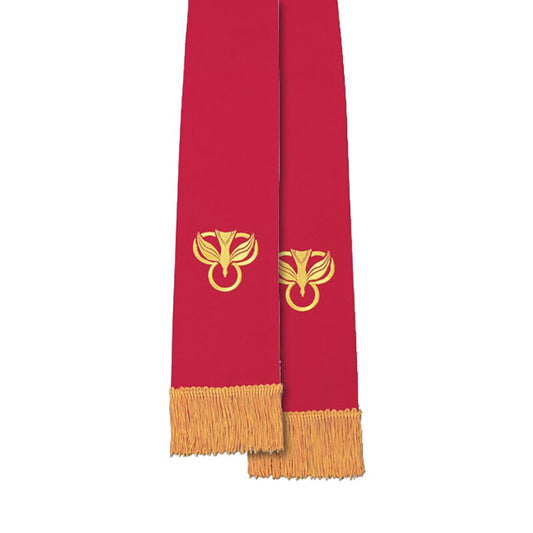 Estola reversible de sacerdote roja y blanca