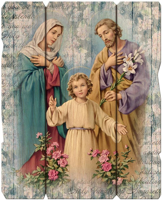 Holy Family Plaque With Hanger 11-1/4" x 14"