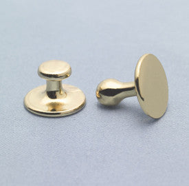 R.J. Toomey Brass Collar Buttons #2 (Long Shank)