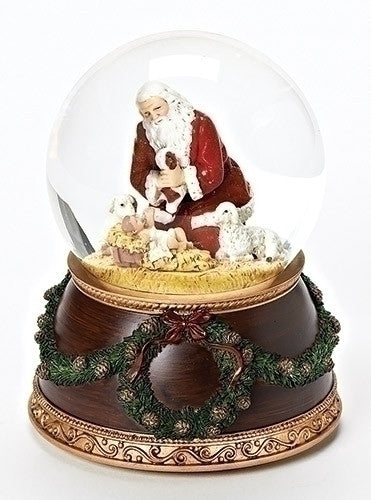 Kneeling Santa Snow Globe