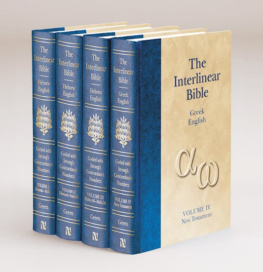 The Interlinear Hebrew/Greek-English Bible In 4 Volumes-Hardcover